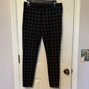 Maurices Black and Charcoal Buffalo Plaid Ponte Leggings